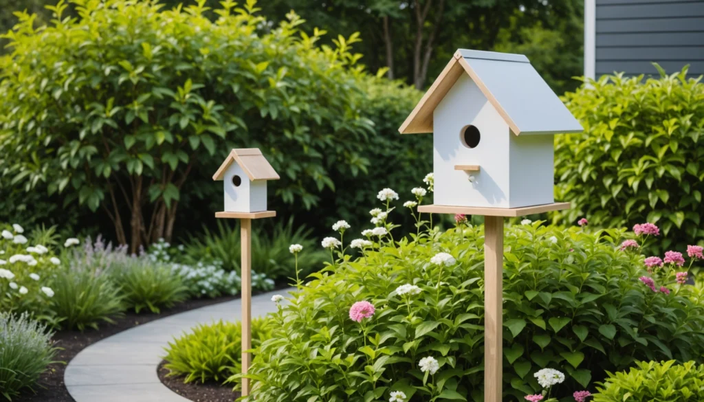 maison d’oiseau sur pied moderne