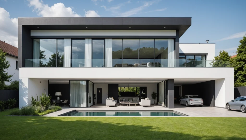 façade maison blanc anthracite