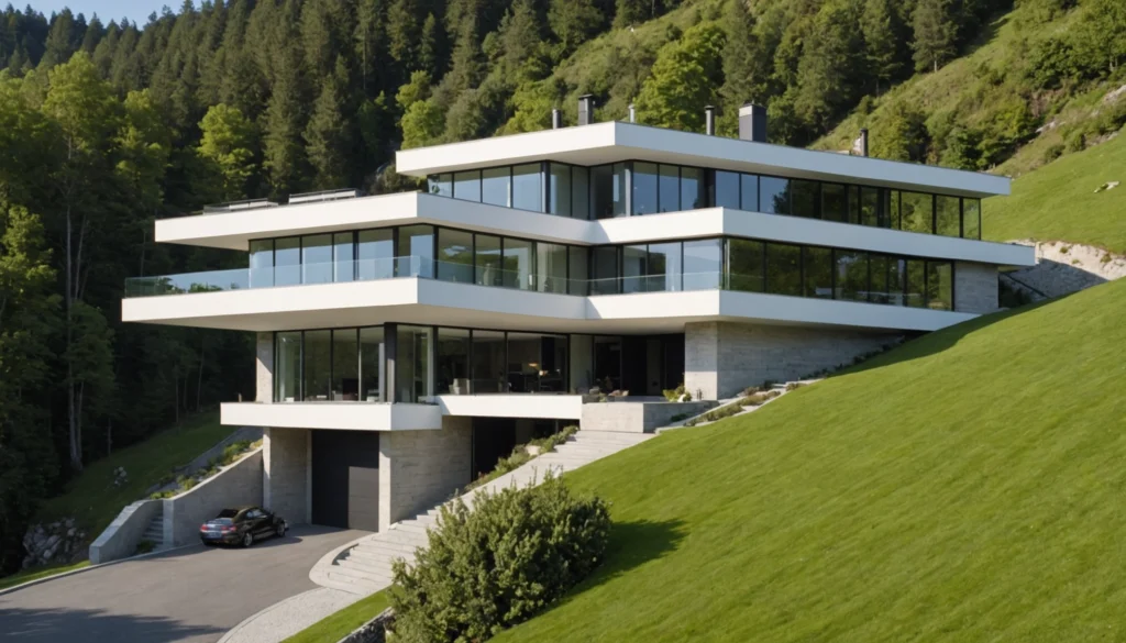 plan maison sur terrain en pente