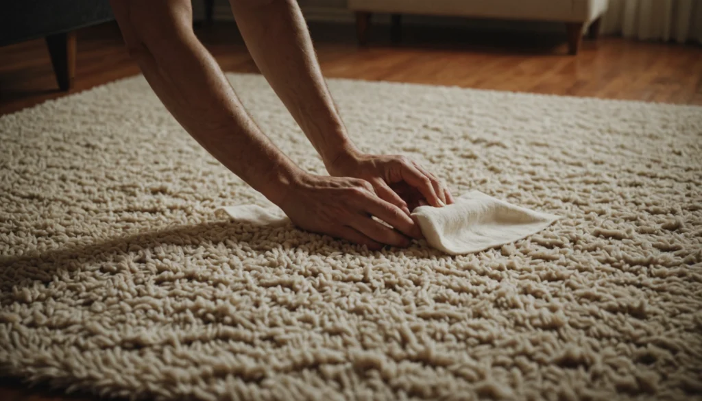 enlever la cire d'un tapis